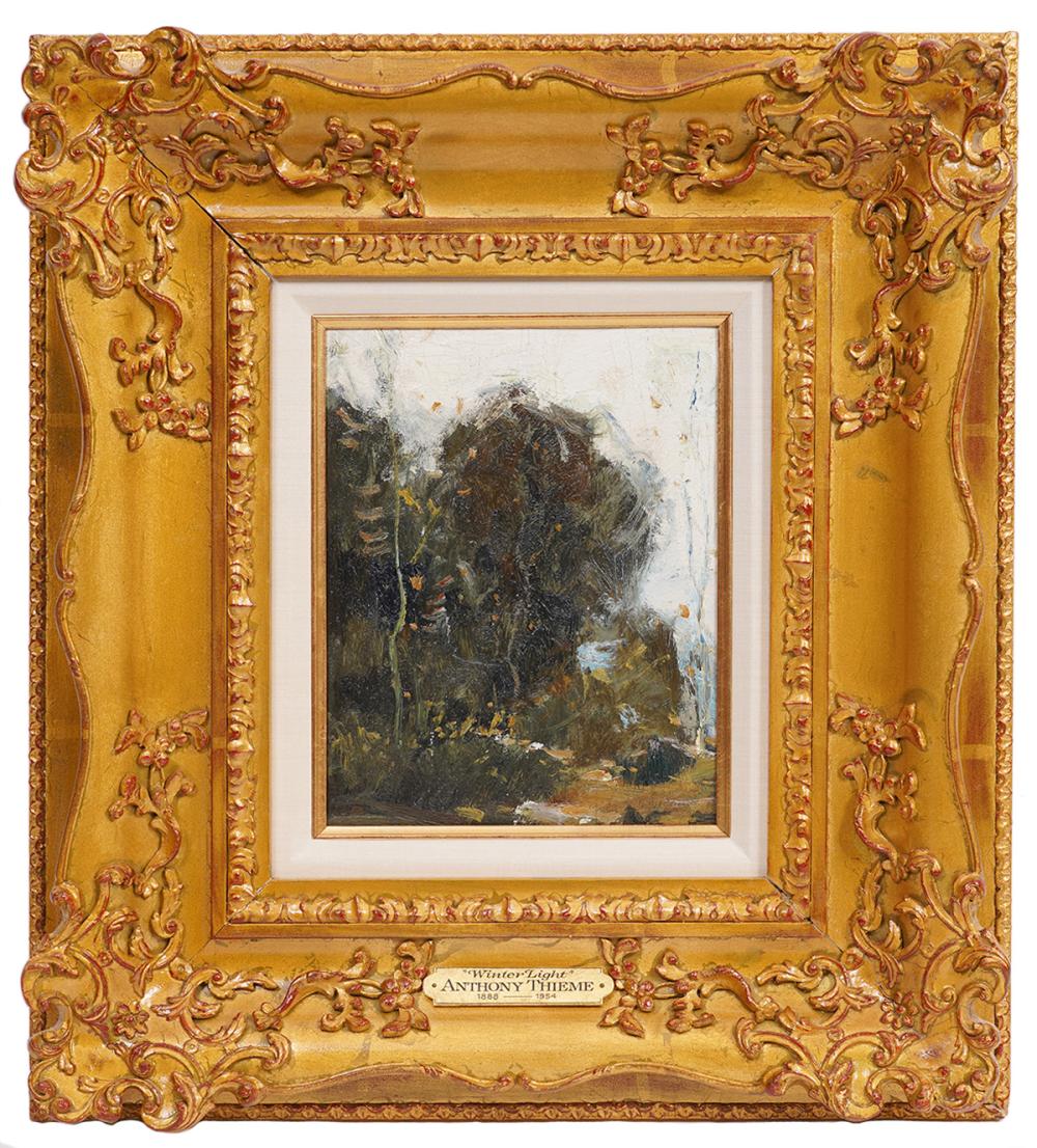 Anthony Thieme 'Winter Light' Oil on Board