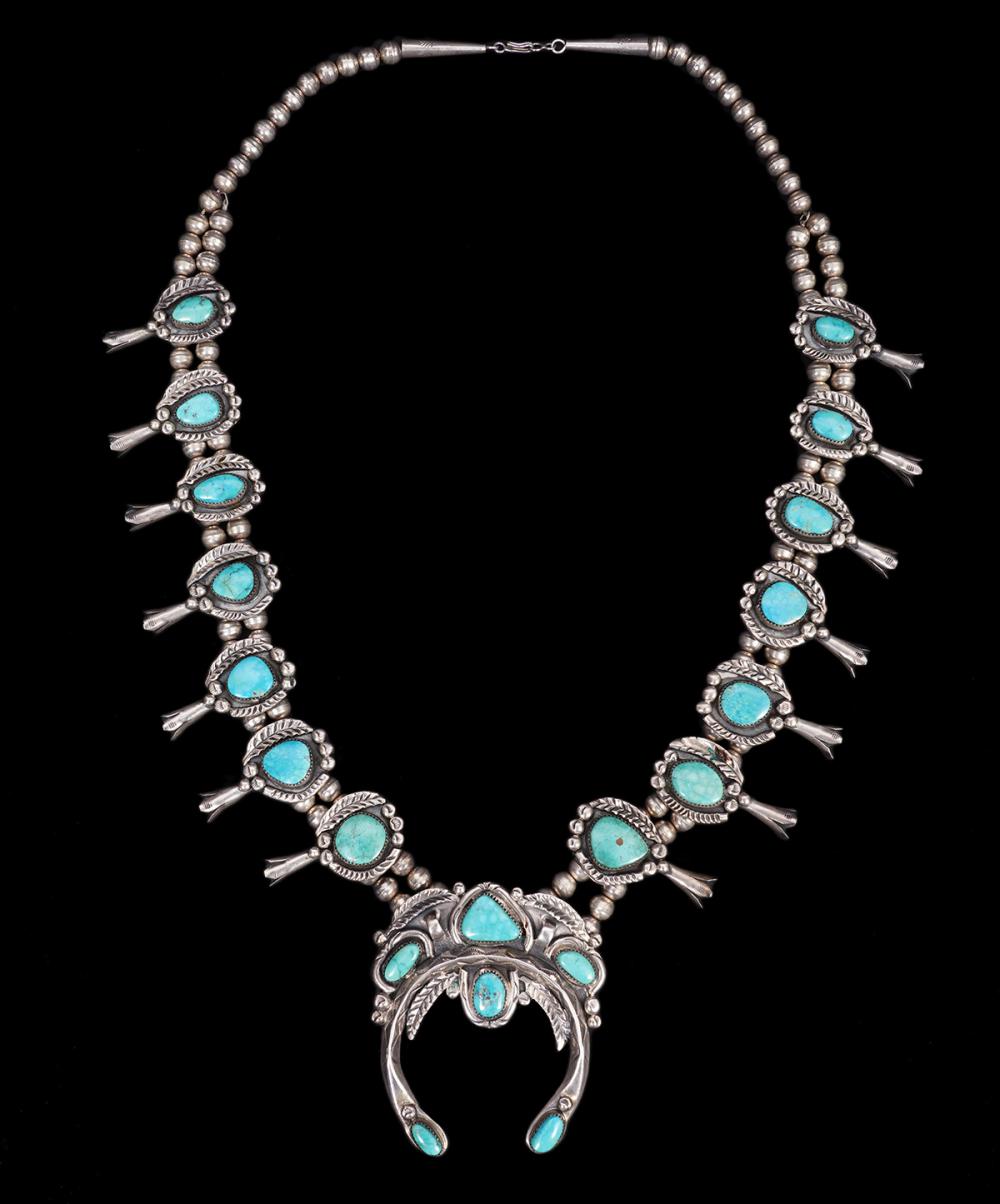 Navajo Sterling Silver & Turquoise Necklace