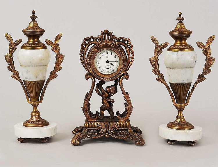 THREE PIECE ASSEMBLED CLOCK... image