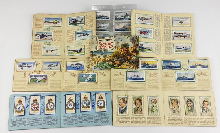 JOHN PLAYER MILITARY AND AVIATION CIGARETTE CARD ALBUMS AND CARDS