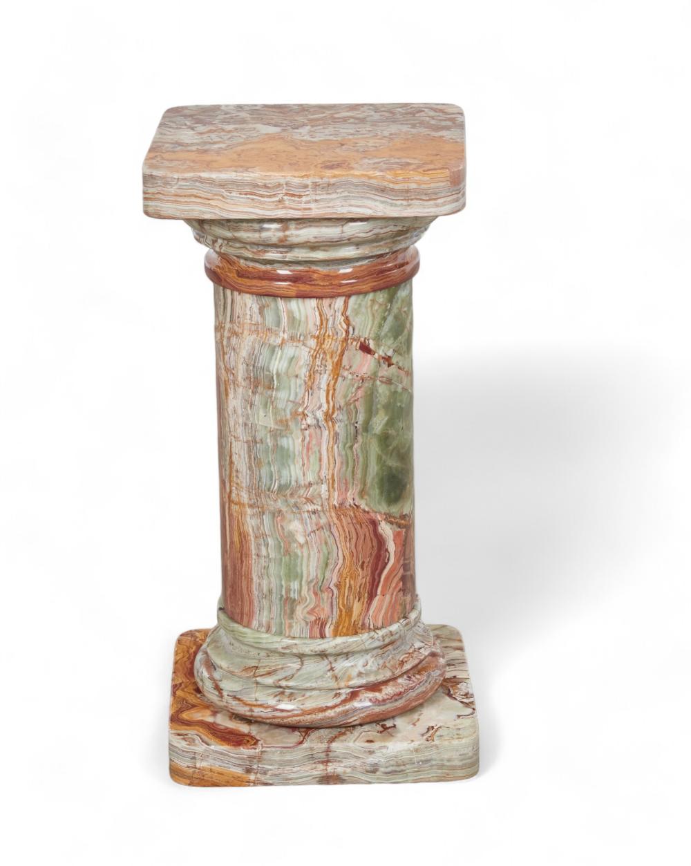 An onyx pedestal, 20th century