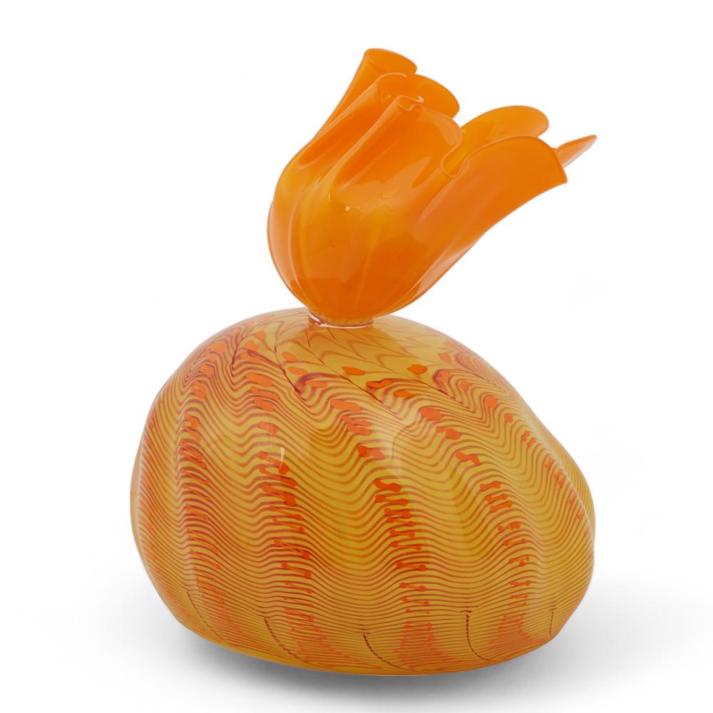 Flo Perkins (American, b. 1951), Untitled, 1990, hand blown glass, height 14in (35.5cm); diameter approximately 11 1/2in (29cm)