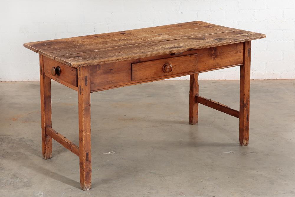 An American pine table, 19th century