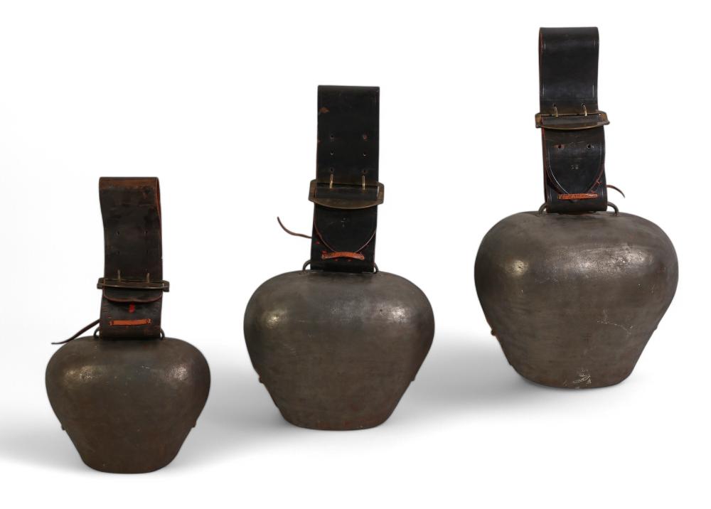Set of 3 Antique Cattle Bells