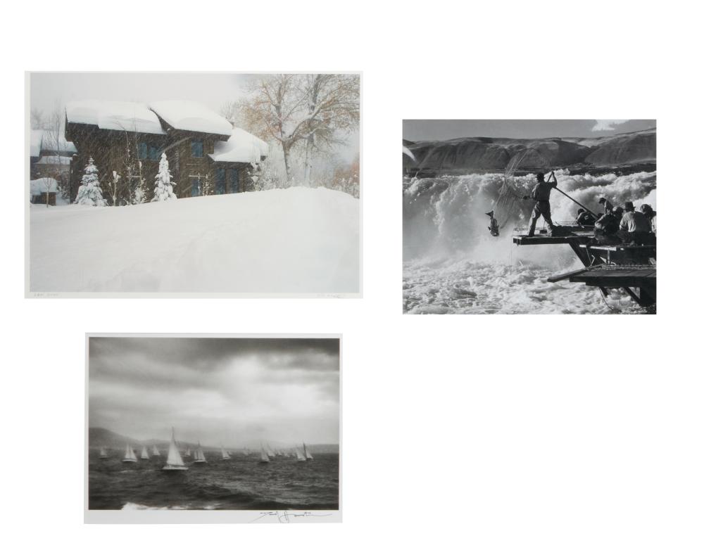 Three photographs; Ray Atkeson's Celilo Falls ca. 1930, and two others