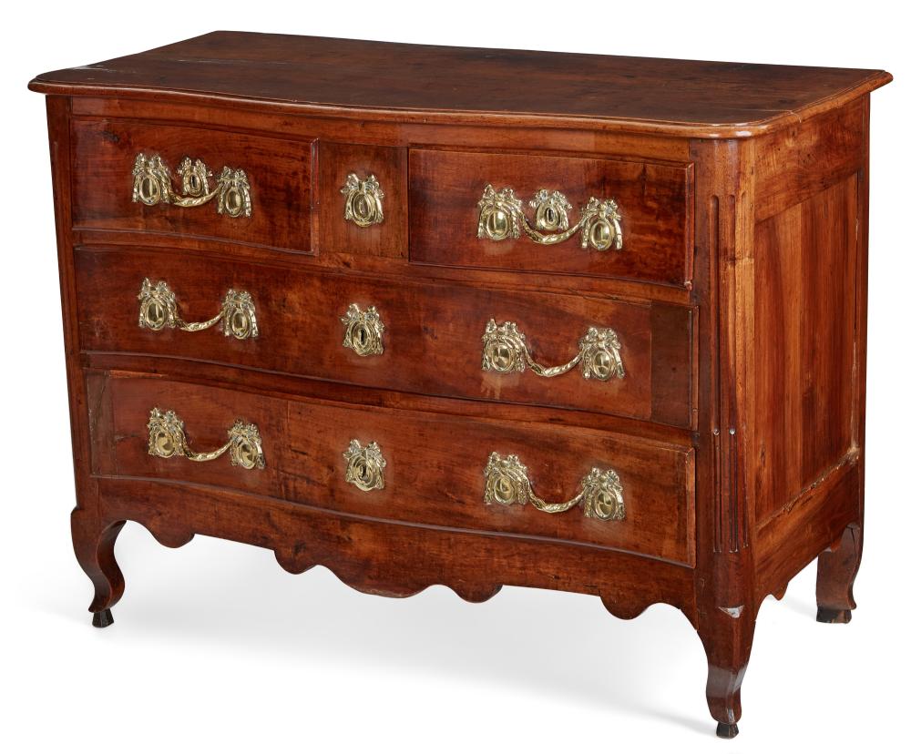 A Louis XV Provincial walnut commode, second half 18th century