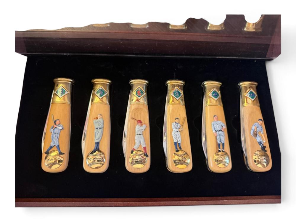 Franklin Mint Collectible Knives featuring Famous Baseball Players