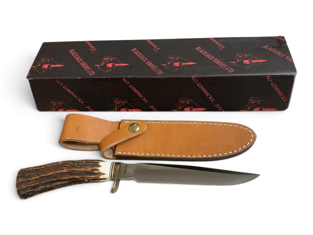 Blackjack Knives Sambar Stag Hunter 12”