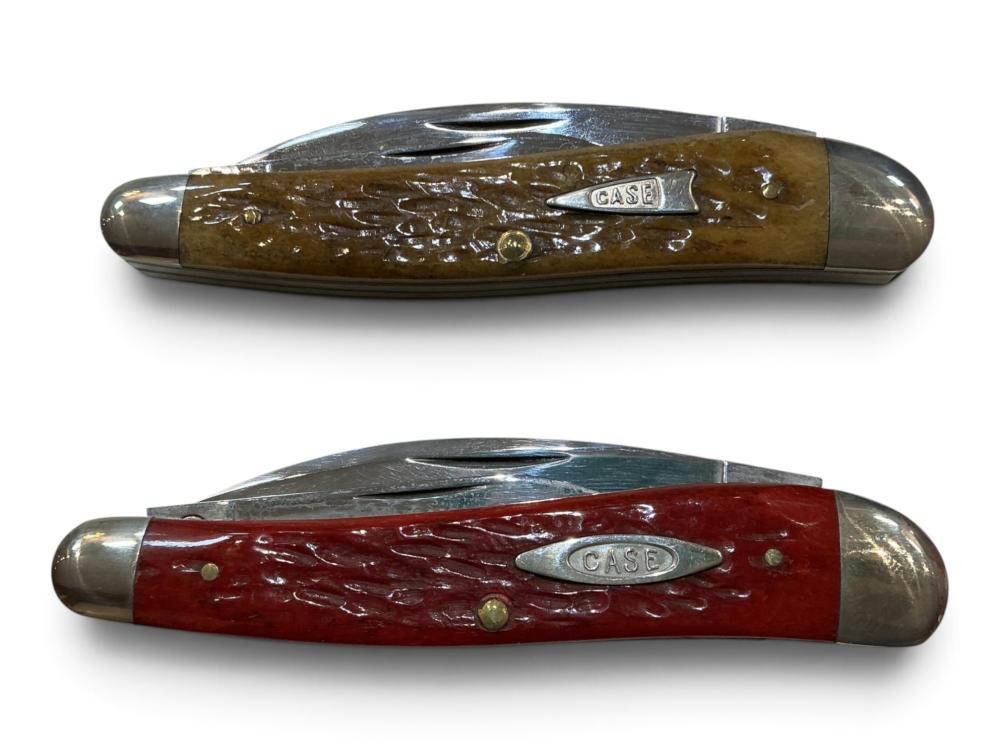 (2) Case 3 Blade Pocket Knives 3.5”