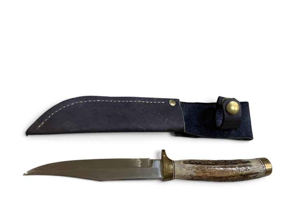 Vintage Fixed Blade Hunting Knife 10.5”