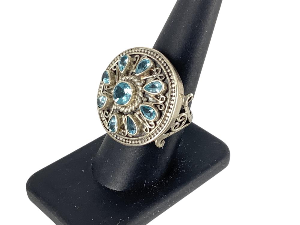 Sterling Silver Ring with Stones