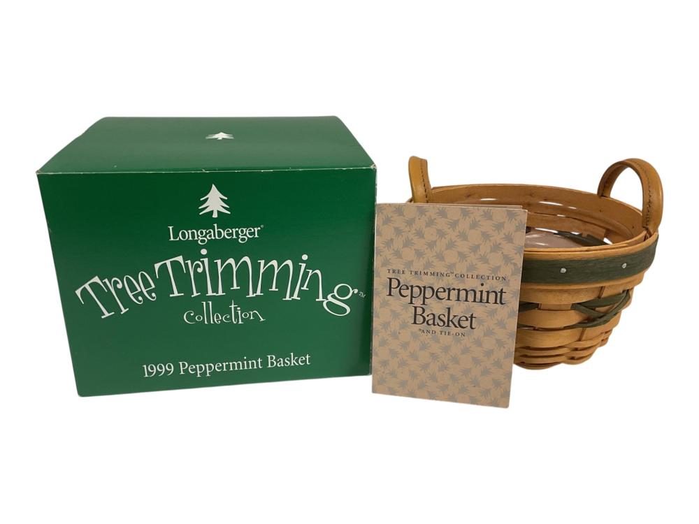 Longaberger 1999 Tree Trimming “PEPPERMINT BASKET”