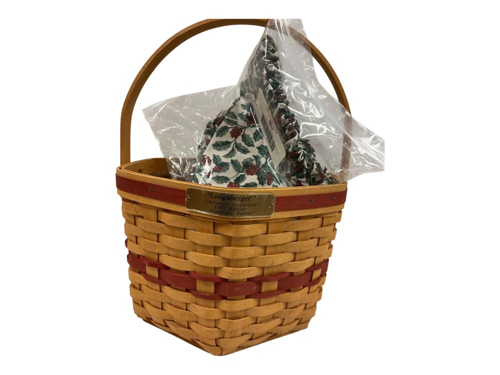 Longaberger Snowflake Basket with Liner