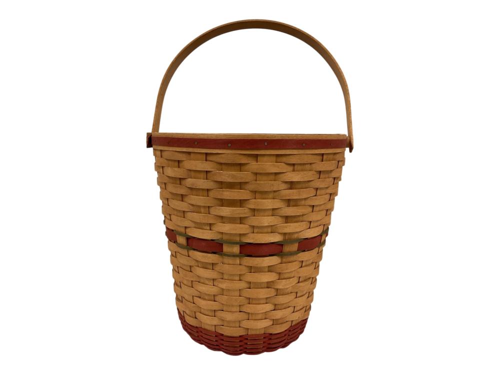 Longaberger 1991 Holiday Hostess Red Tree Trimming Basket 13 1/2 x 13 in. (34.3 x 33 cm.)