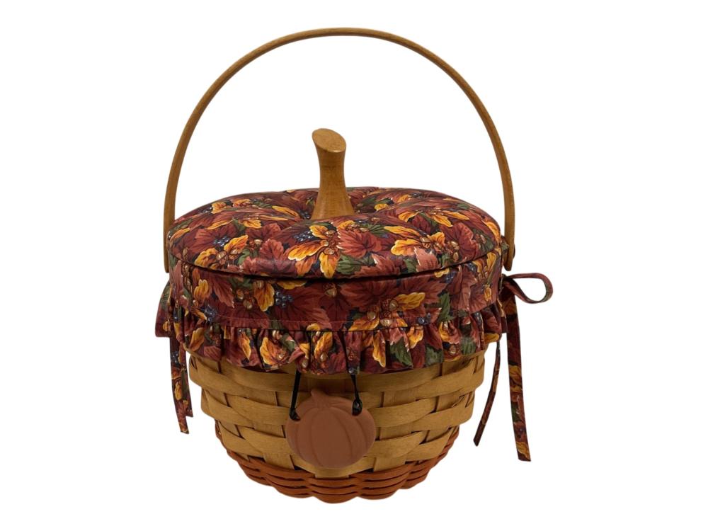 Longaberger Large Pumpkin Basket with Lid 7 1/2 in. (19.1 cm.)