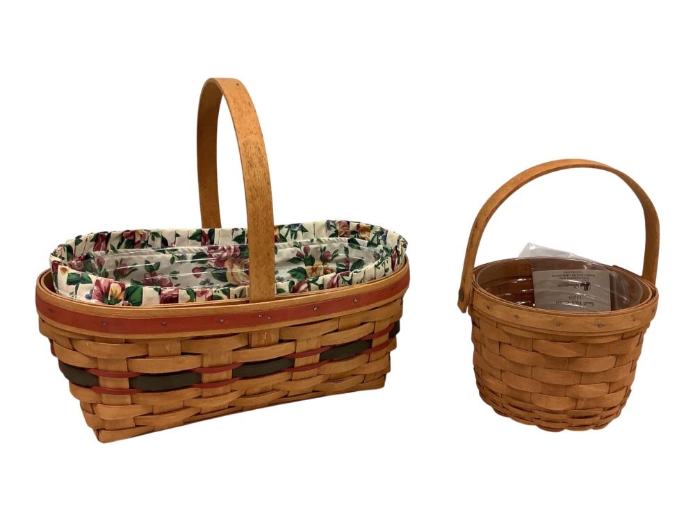 Longaberger Small Fruit Basket signed Bonnie Longaberger and a 1994 Easter Basket