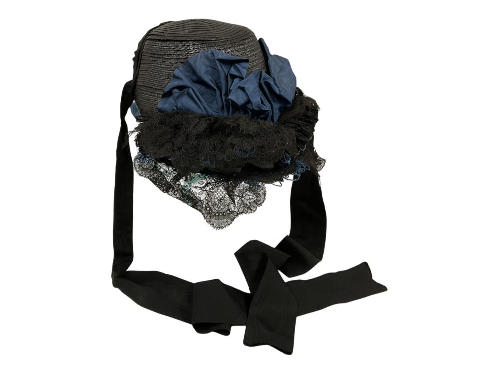 Vintage Black Straw and Blu... image