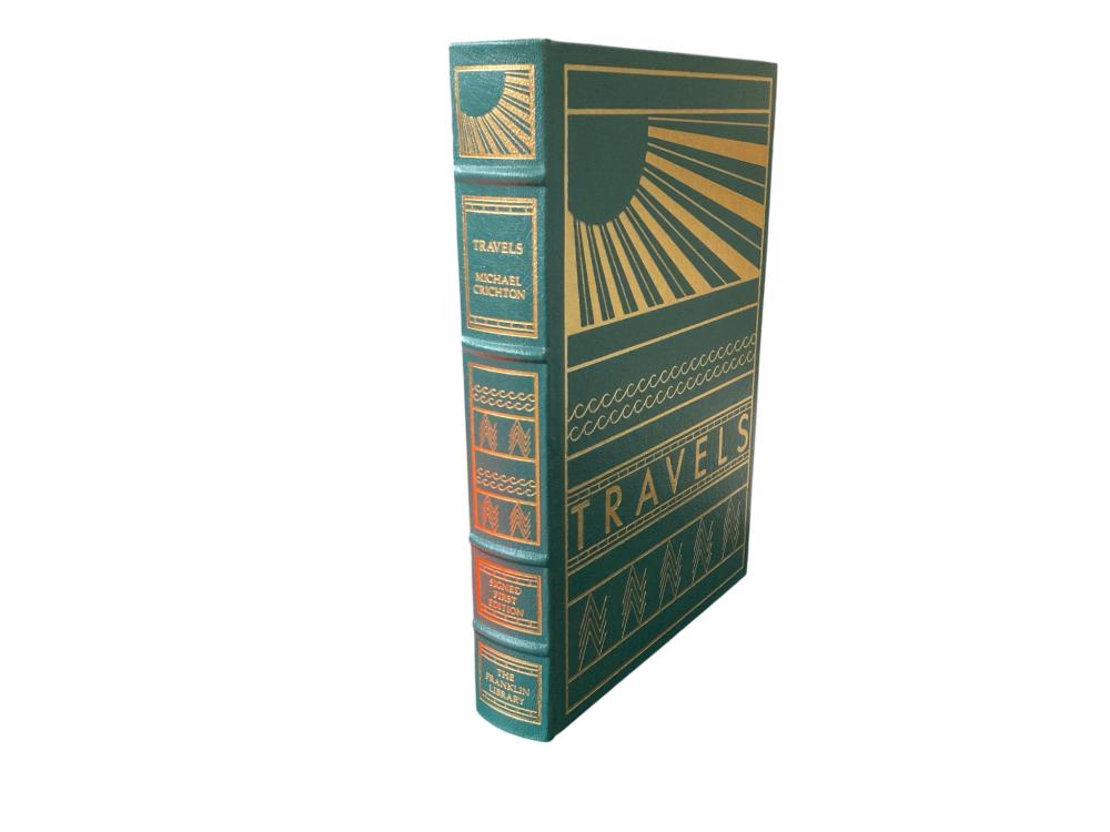 Travels by Michael Chrichton; The Franklin Library Signed First Edition