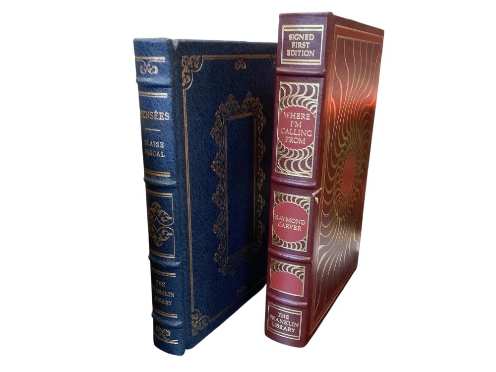 Where I’m Calling From by Raymond Carver, The Franklin Library Signed First Edition; Pensees by Blaise Pascal, Introduction by T.S. Eliot, T