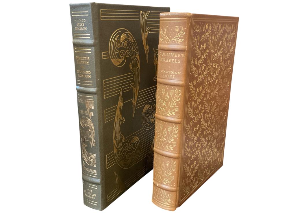 Prizzi’s Money by Richard Condon, The Franklin Library Signed First Edition; Gulliver’s Travels by Jonathan Swift, The Franklin Library 100 