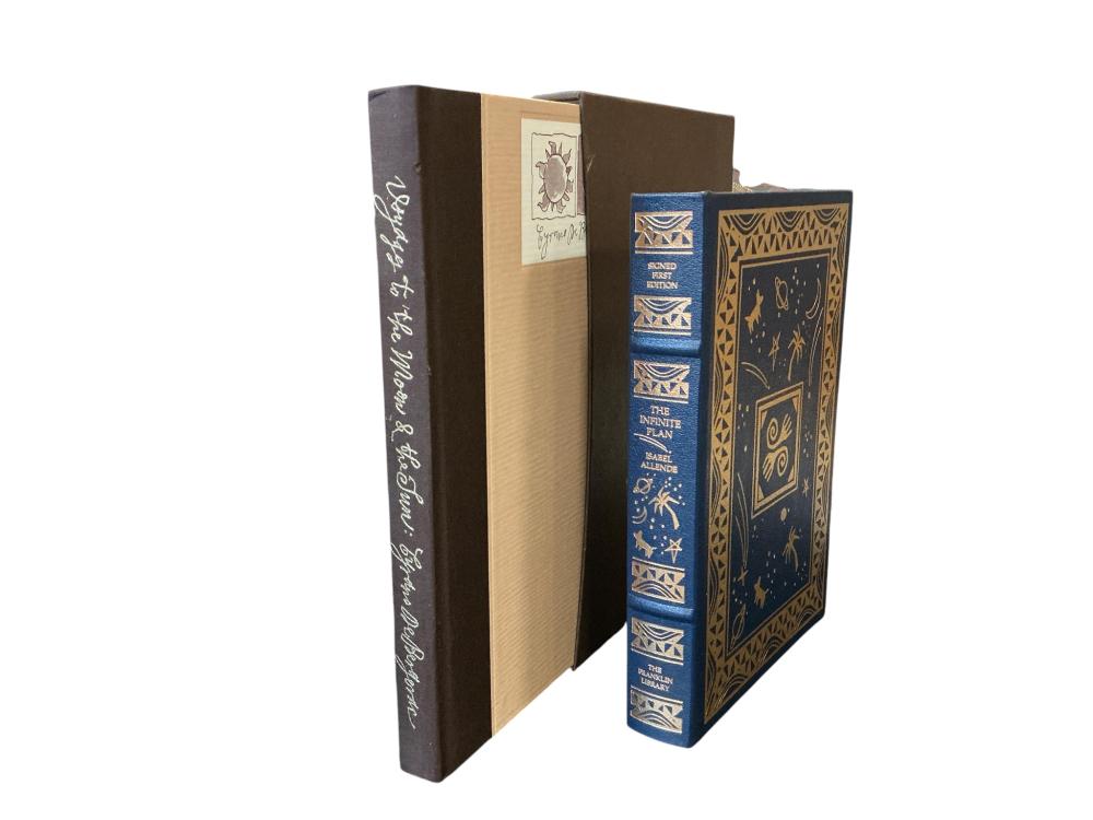 The Infinite Plan by Isabel Allende, The Franklin Library Signed First Edition; Voyage to the Moon and Sun by Cyrano DeBergerac, The Folio S