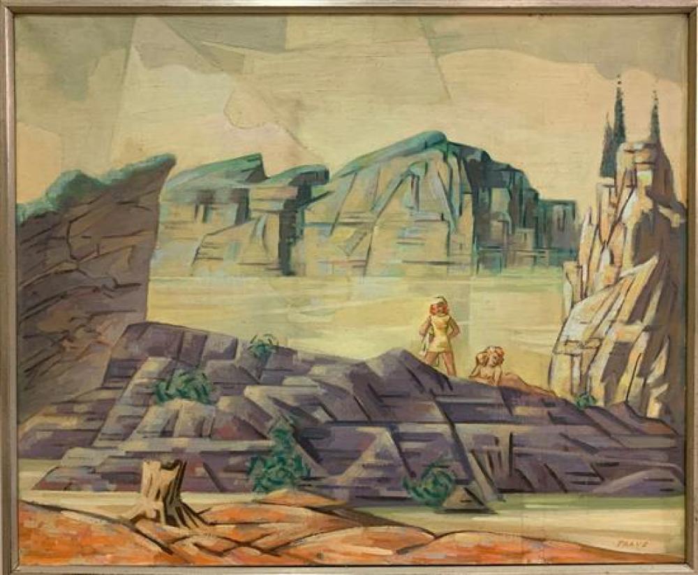 PAUL H. WINCHELL (AMERICAN, 1903-1972), OIL ON CANVAS, 26" X 32", SIGNED AND DATED ON REVERSE, PROVENANCE: SALE OF WINCHELL'S INVENT..