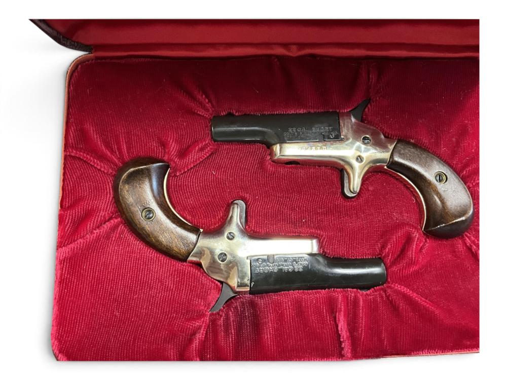 Pair of Colt Derringers (Set) Model Derringer .22 Short Single Shot Pistol SN:41487 Colt Model Derringer .22 Short Single Shot Pistol SN:414