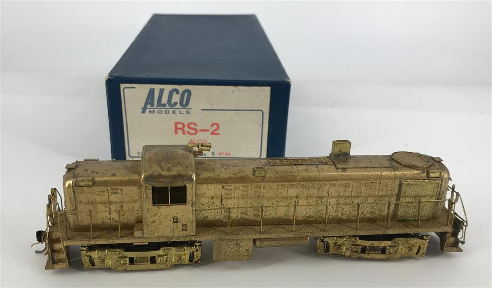 H O GAUGE ALCO RS2 BRASS ENGINE WITH BOX