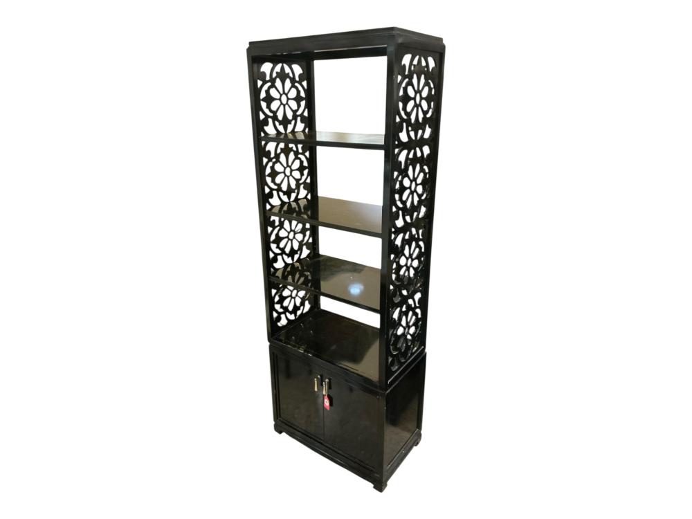 Black Cabinet Open Shelf** 80 x 28 x 17 in. (203.2 x 71.1 x 43.2 cm.)