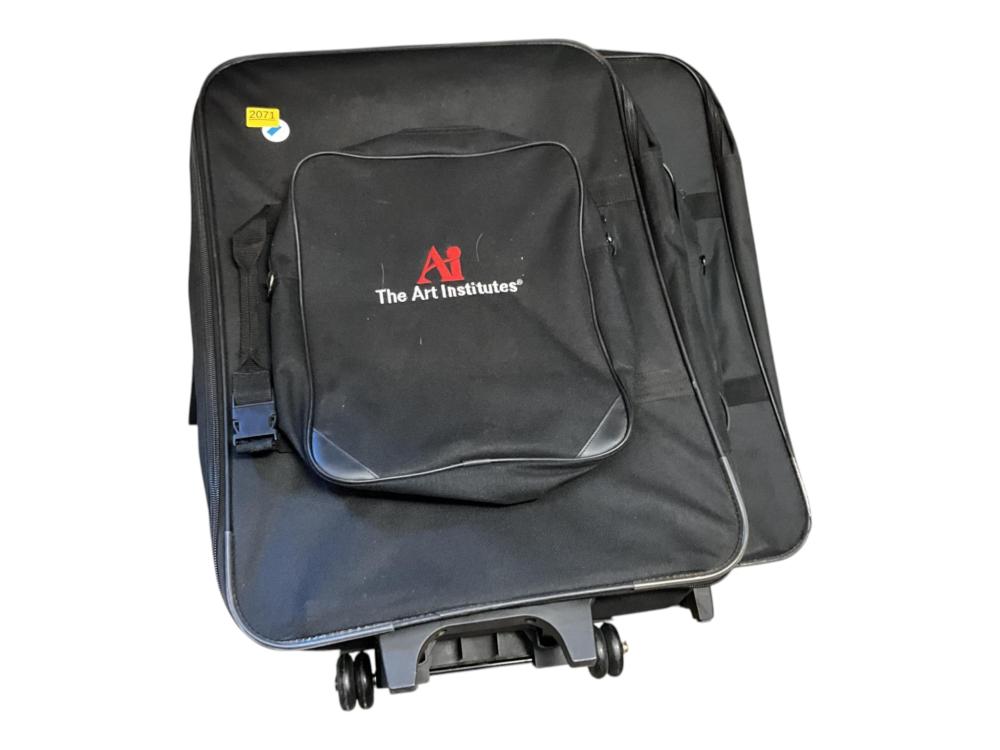 (2) The Art Institutes Rolling Artist Portfolio Bags