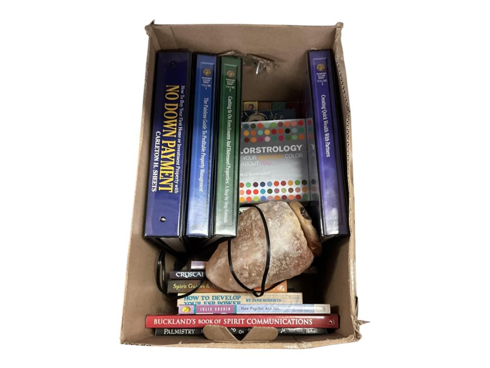 Books, Salt Lamp, & More