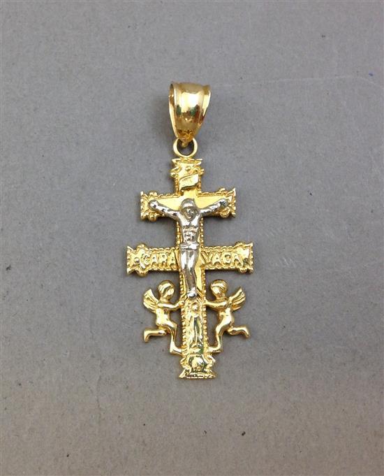 STAMPED 14K YELLOW GOLD CRU... image