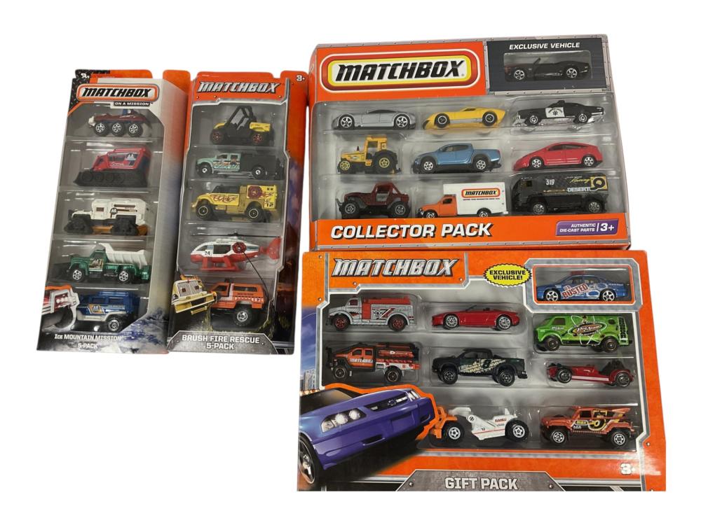 (2) Gift Boxes of Matchbox Vehicles and (2) 5-Packs
