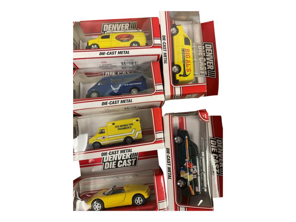 (6) Denver Die Cast Metal Cars