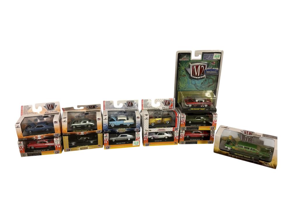 M2 Machines Diecast Lot 12 Cars Auto-Thentics Drivers Trucks Cadillac 1:64 Lot