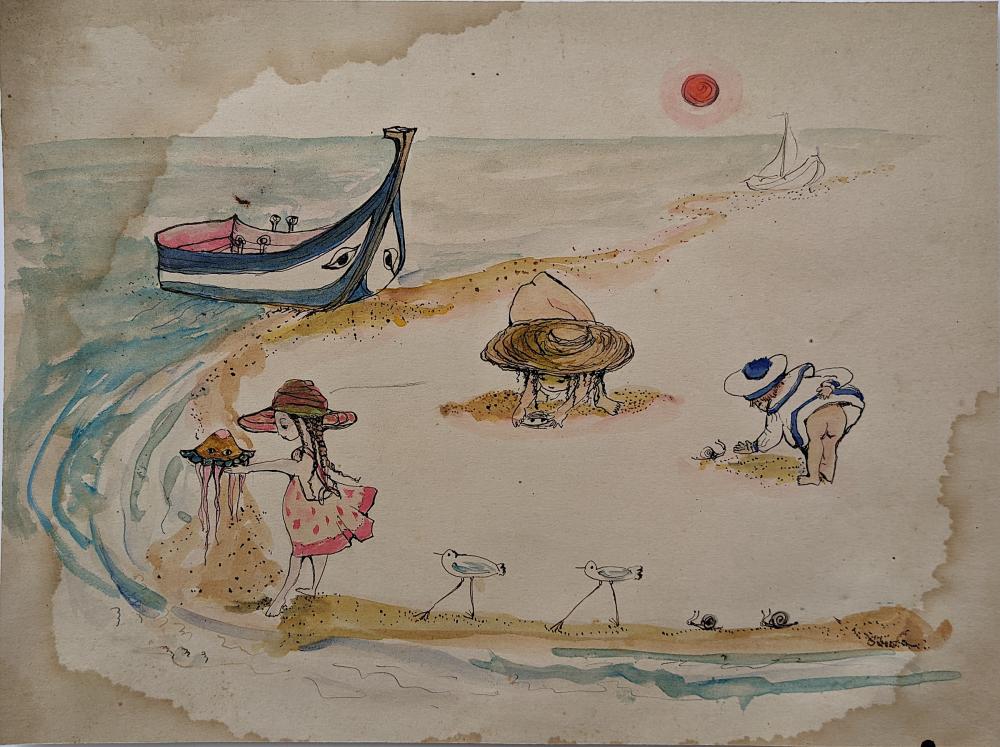 Vintage Original OUIDA GEORGE Illustration