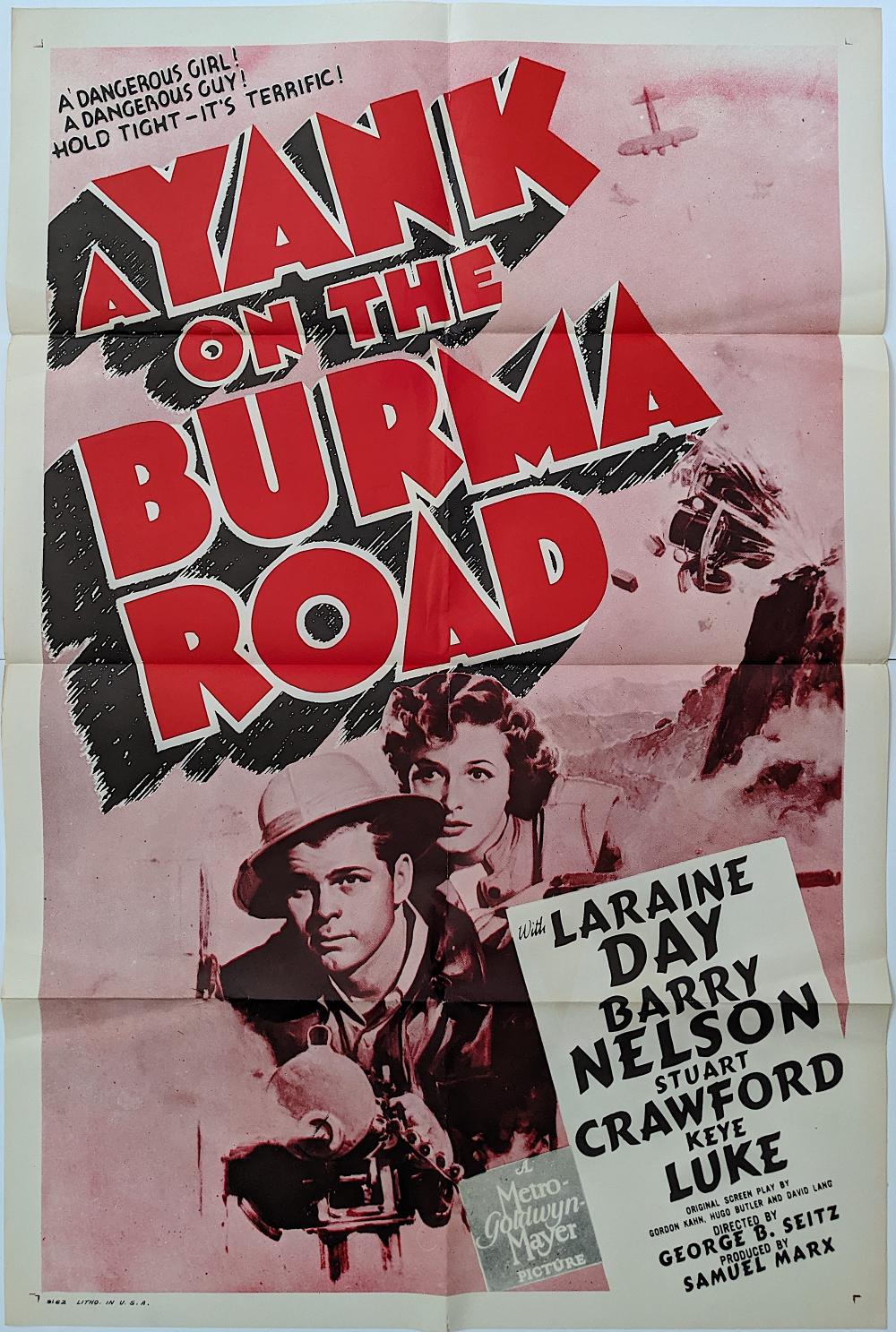 Vintage Poster A YANK ON THE BURMA ROAD