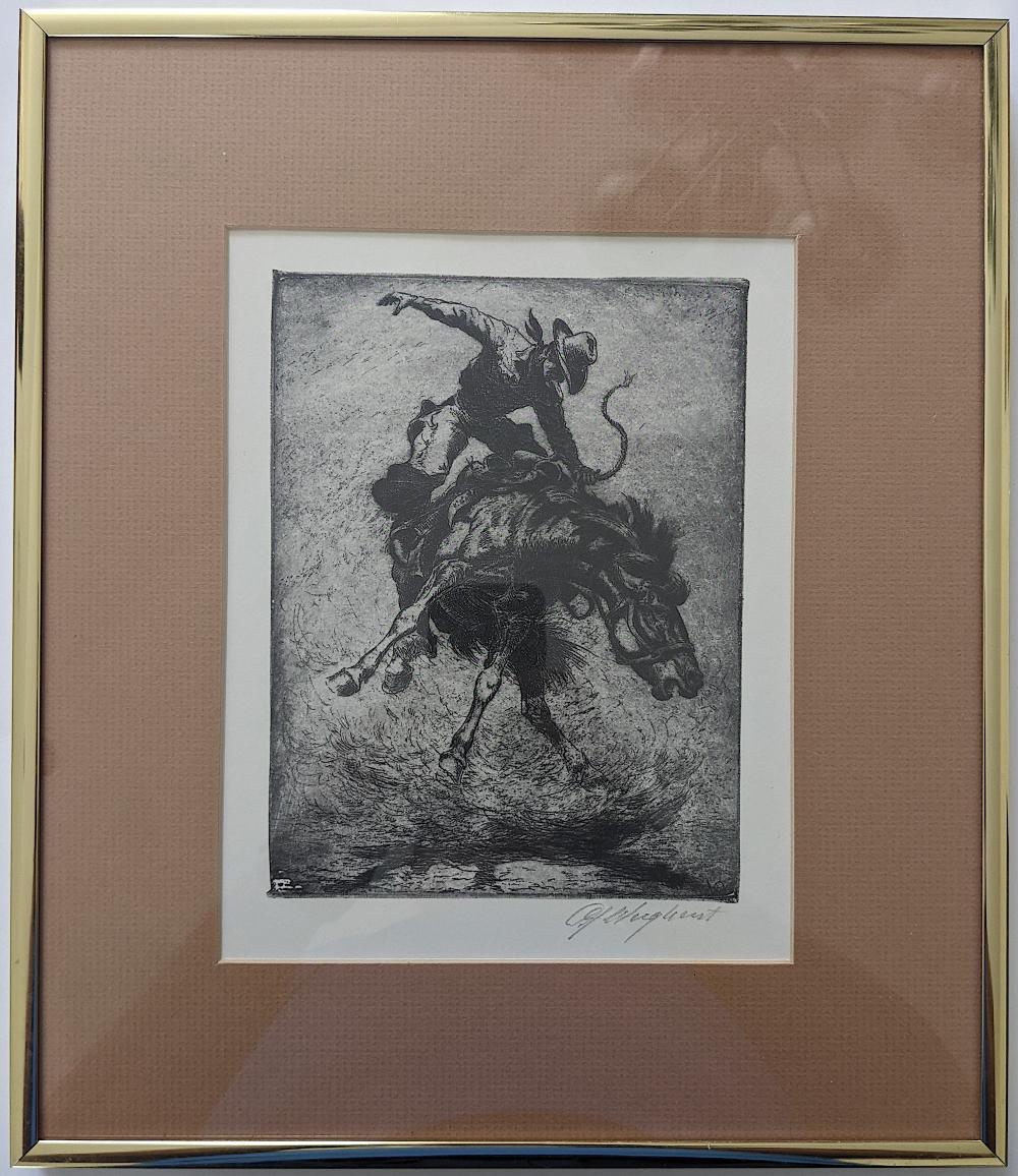 Print from Original Etching by Olaf Wieghorst