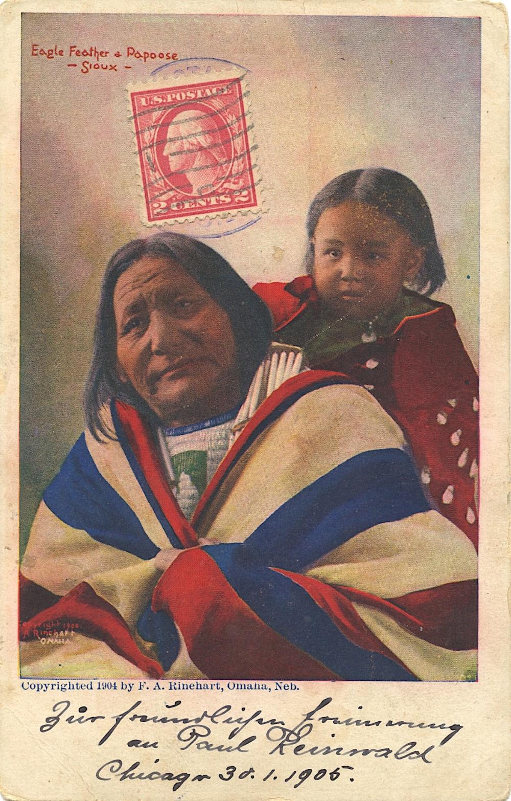 Early Postcard Unusual Rare American Natives Indians