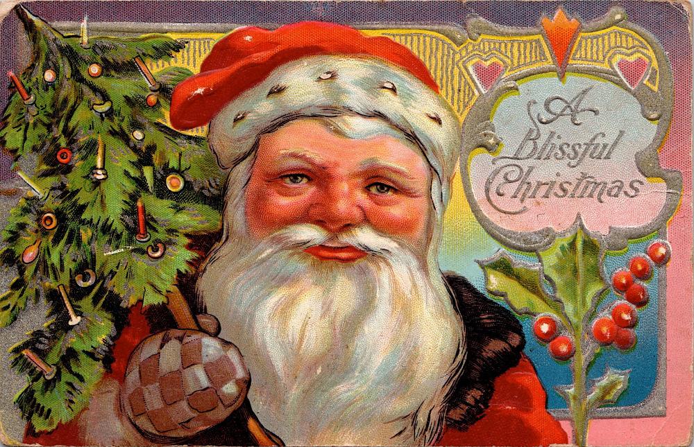 Antique Vintage Christmas Postcard Santa Claus