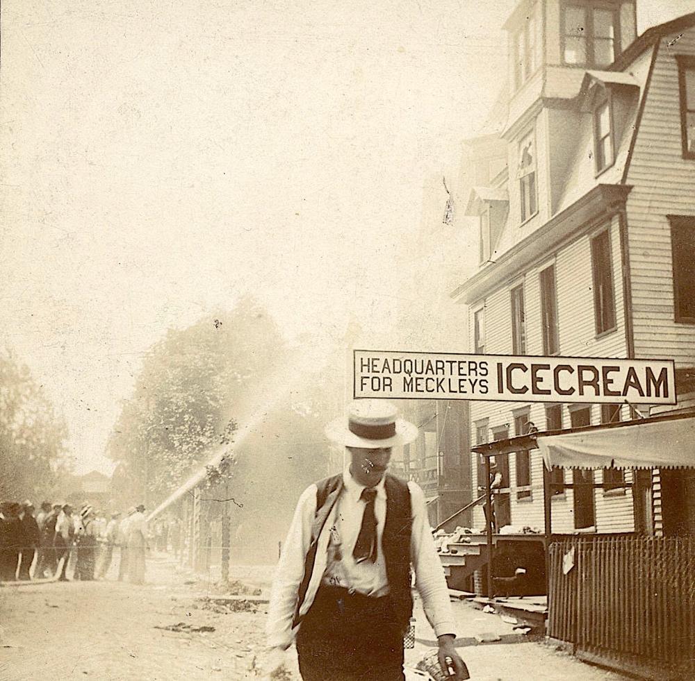 Very Rare Eastman Kodak Photo Fire Scene, 1896