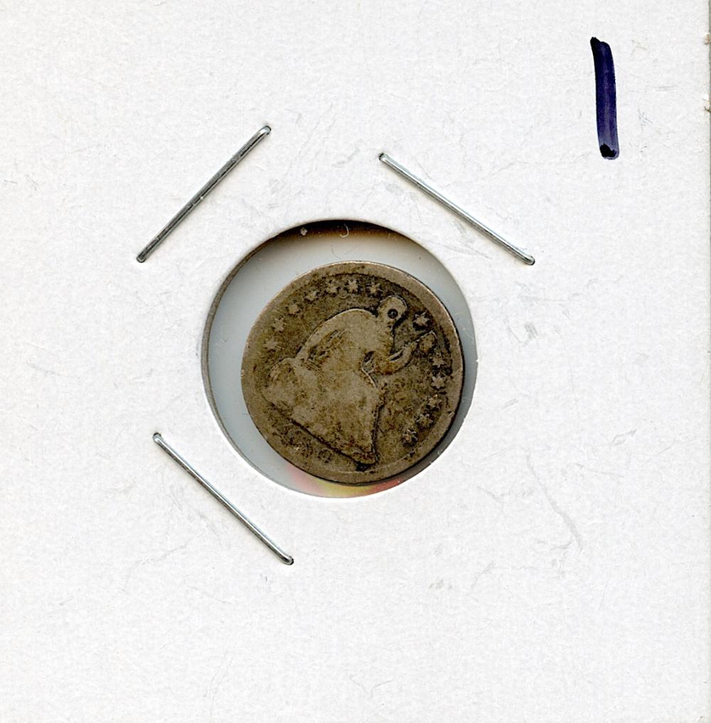 1859 Silver Half Dime Coin