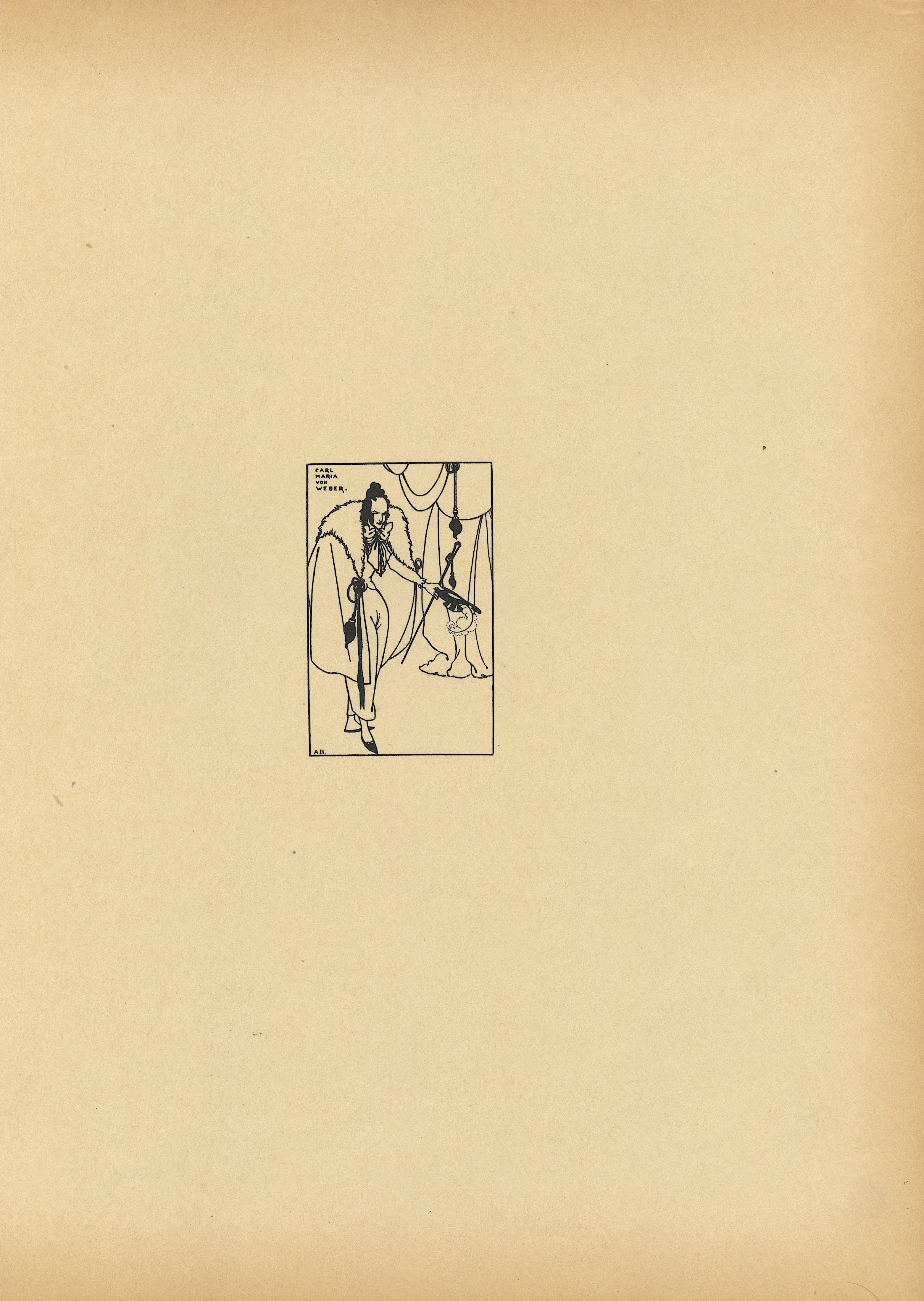 AUBREY BEARDSLEY Antique Print Litho, 1899