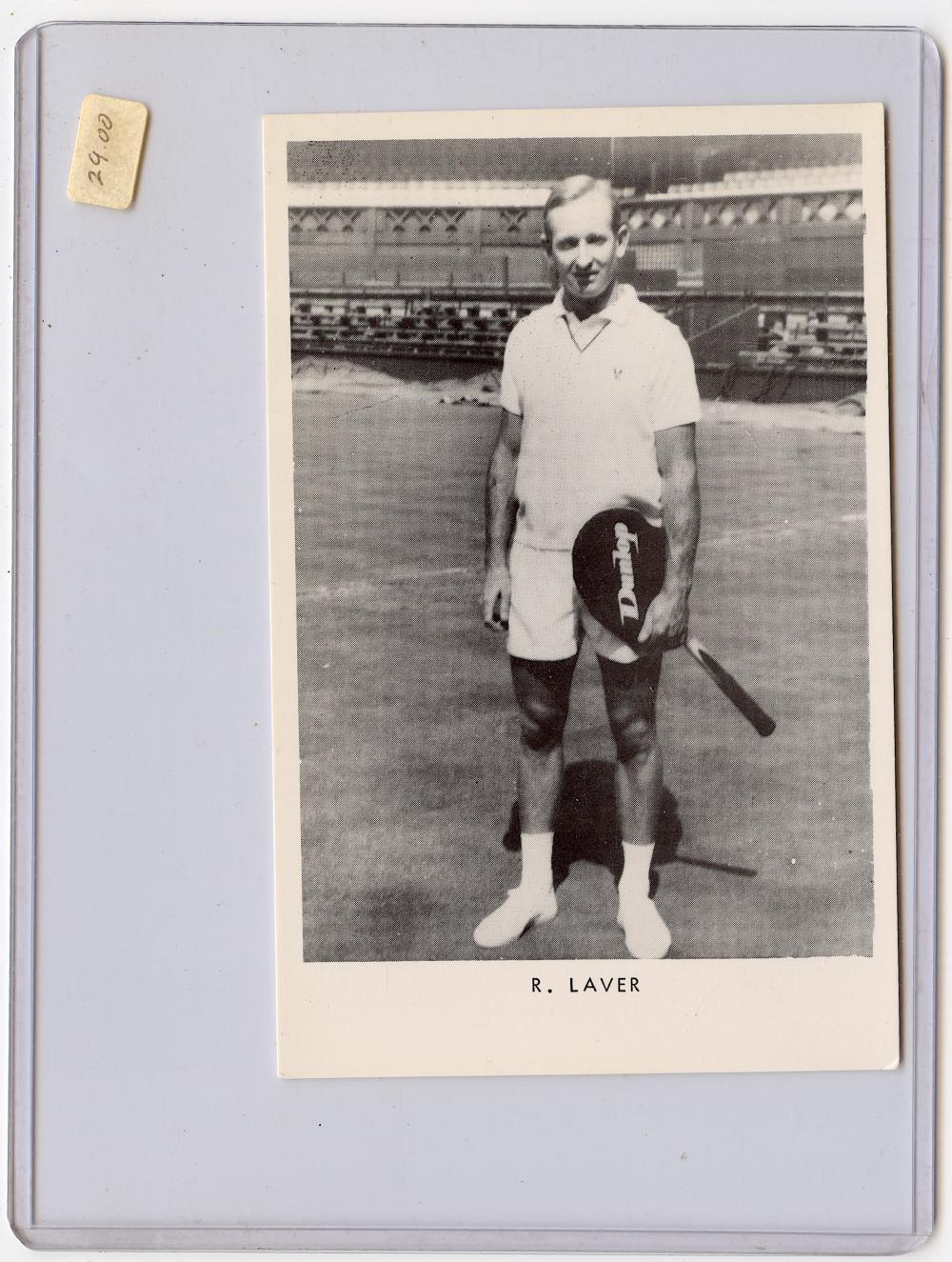 Vintage Ephemera Postcard Tennis Player R. LAVER