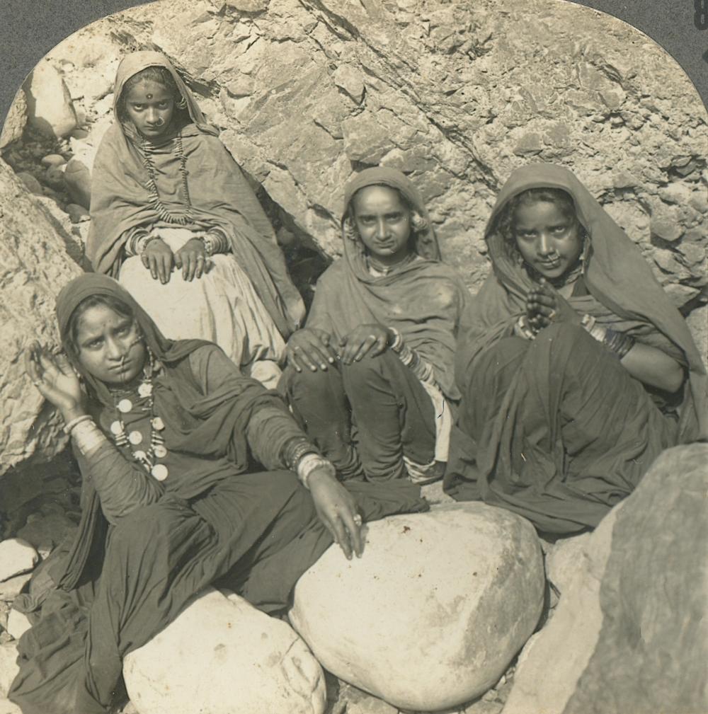 Antique Real Photo Stereoview Photo Indians