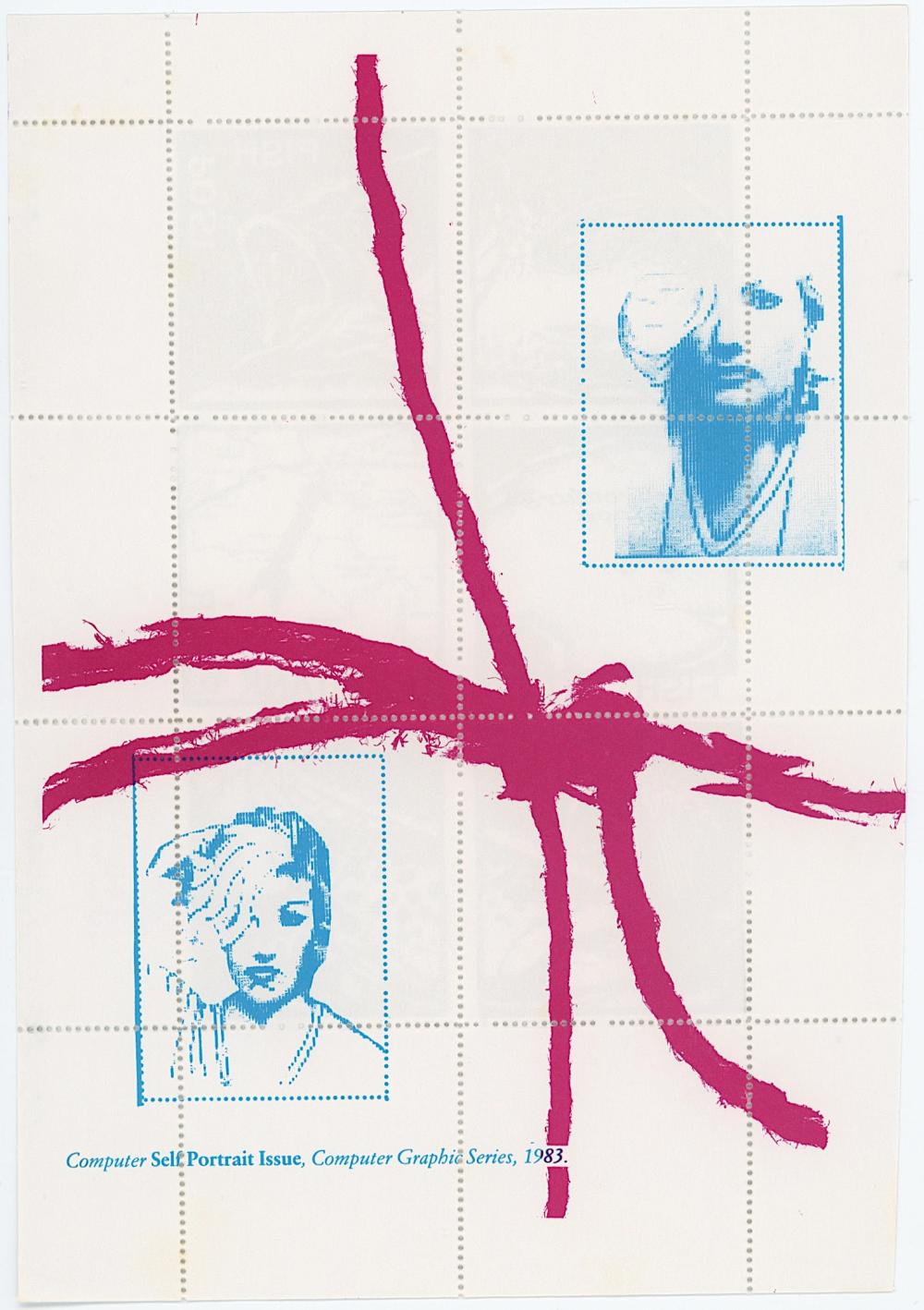 GINNY LLOYD Vintage Original Inter DADA 84 Stamps Design