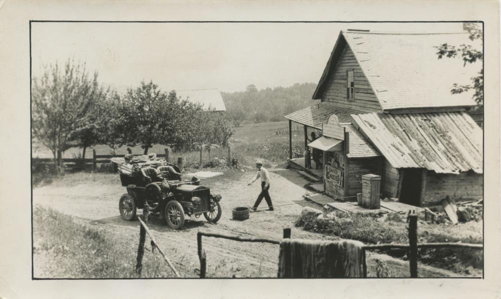 Antique Vintage Historical Photo White Car, 1905