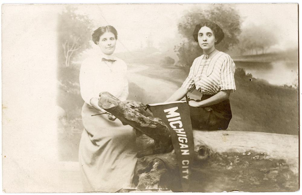 Antique Old Scarce Real Photo Postcard Michigan City