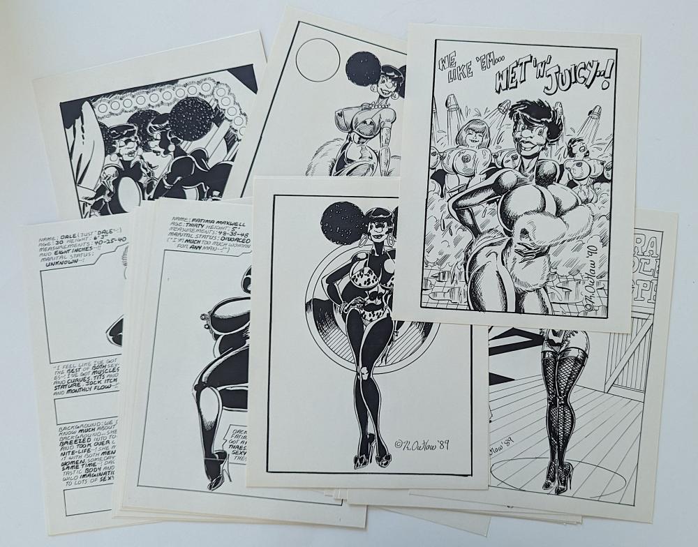 Set (+/-) 25 Original Erotic Comic Illustrations Five Star Comics, 1989