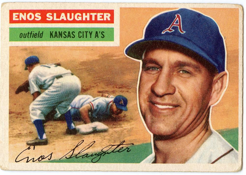 Original 1956 Baseball Card Topps ENOS SLAUGHTER